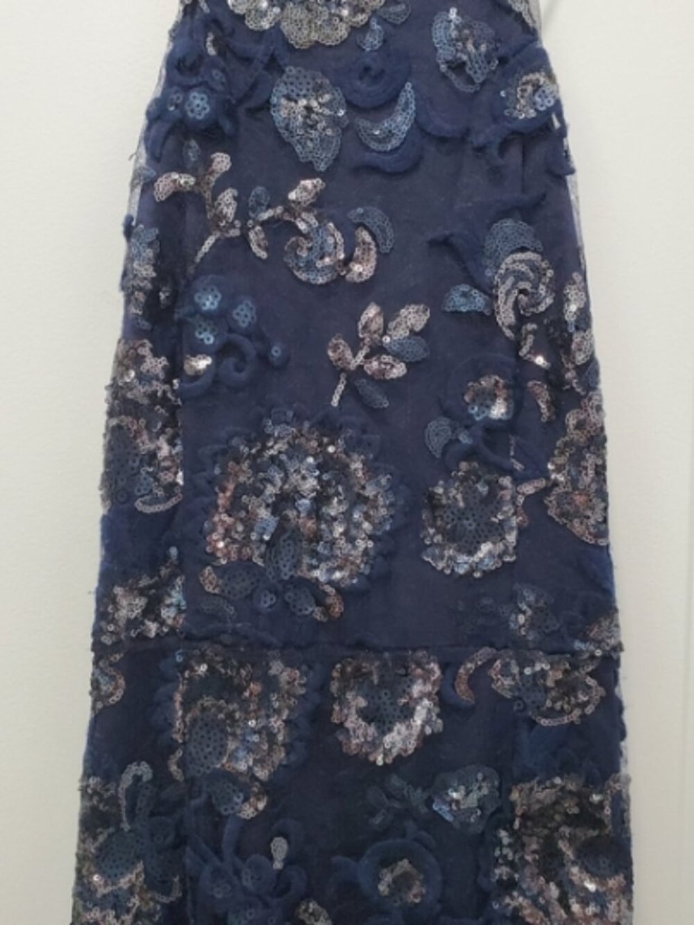 Adrianna Pappel Midnight Halter Sequin Gown Size 2 - Picture 7 of 8